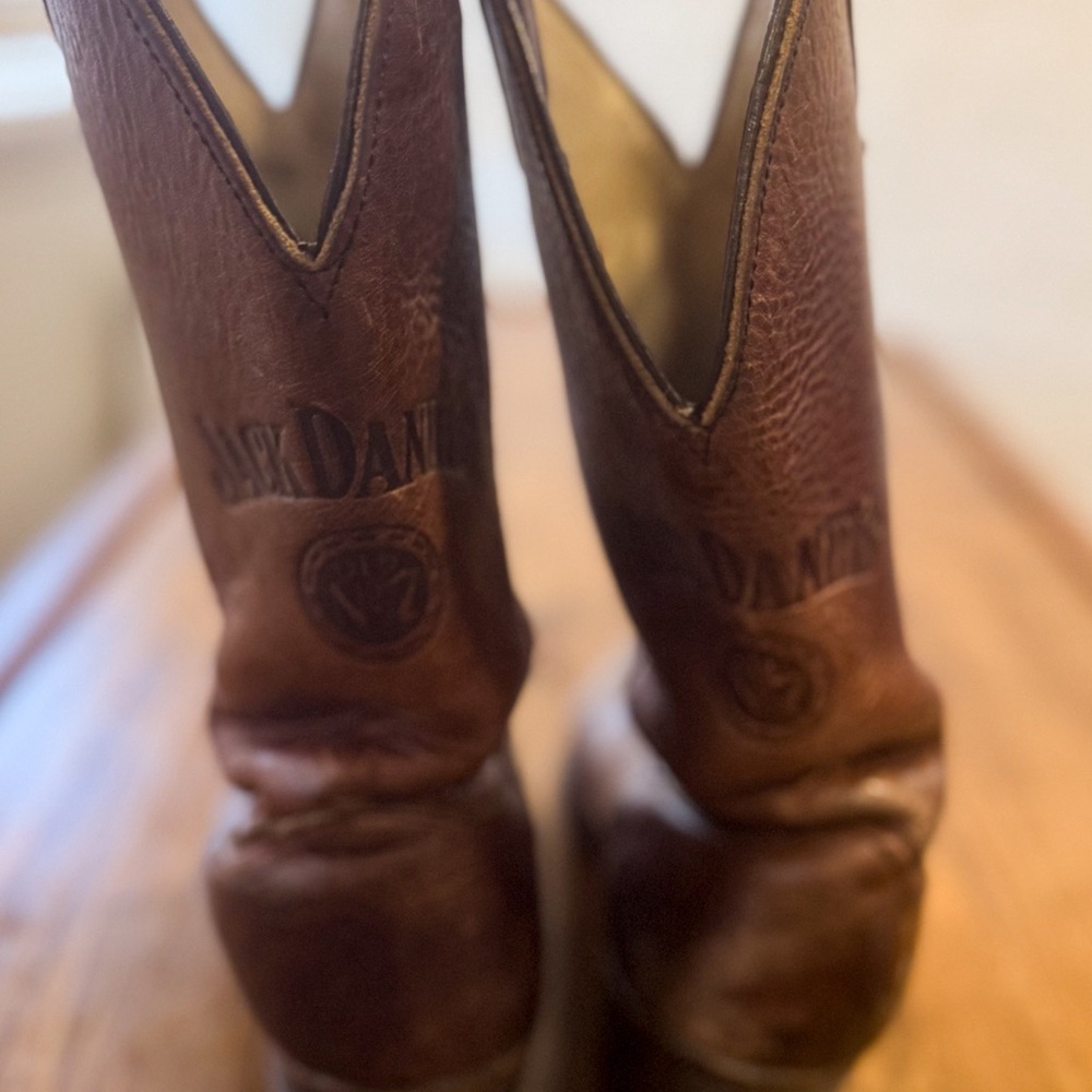 Jack Daniel's Brown Leather Cowboy Boots